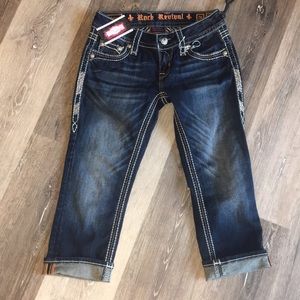 New, W/ Tags. Rock Revival, Size 26, Celine Capri.